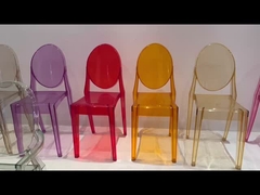 Polypropylen Transparente Chiavari Stühle Champagner Klares Acryl Chiavari Stühle