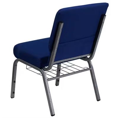 kaufen Navy Blau Kirchenstühle Stoff Stapeln Kirchenstühle Modernes Design Online-Herstellung