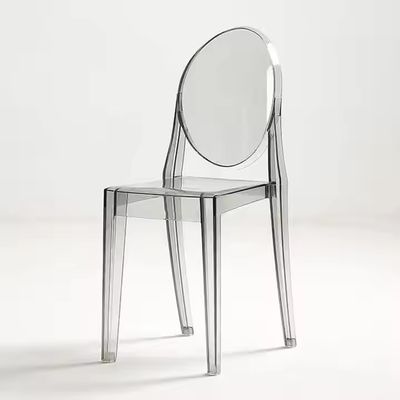 kaufen Armenlose, runde Rückenlehne, klare Chiavari-Stühle, Polypropylen-Acryl-Chiavari-Stühle, Großhandel Online-Herstellung