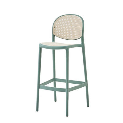 kaufen Zuhause Balkon Rattan Barhocker Stuhl Grüner Rattan Barhocker Online-Herstellung