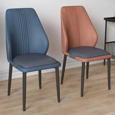kaufen Custom Polstered Dining Chairs Orange Indoor Leder Polstered Dining Chairs Online-Herstellung