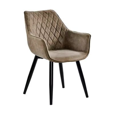 Braun gepolsterte Esszimmerstühle Samt OEM Tufted Samt Esszimmerstühle