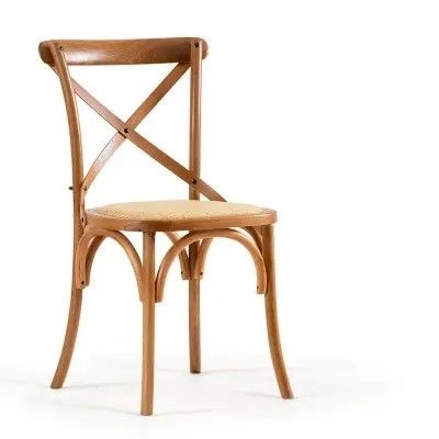 Klassische rustikale Vintage-Bentwood-Café-Stühle Stapelbare Holz-Crossback-Stuhl