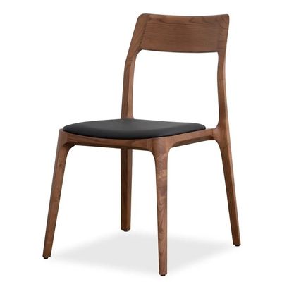 Armloser D-Holz-Esstuhl Komfortable PU-Leder-Holz-Esstuhl