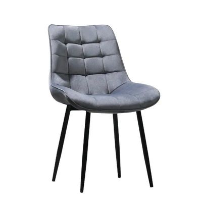 Moderne graue Samt Tufted Esstühle Polsterte Esstühle Für Hotel-Wohnung