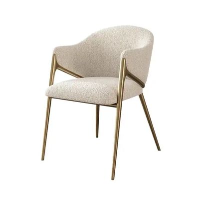 Stoffpolsterte Esstühle mit Metallbeinen Luxusdesign für Zuhause