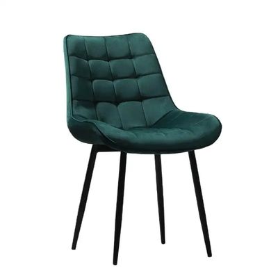 Schlafzimmer Gepolsterte grüne Esstühle Samtgewebe Wohnmöbel