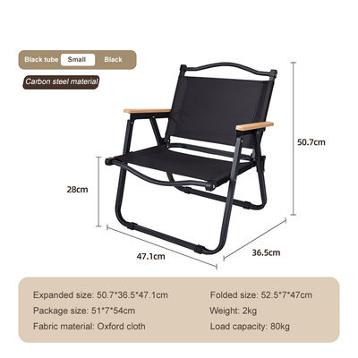 Premium-Leichtgewichts-Beech-Armlehne Klappmetall Camping-Fischen Outdoor-Stuhl